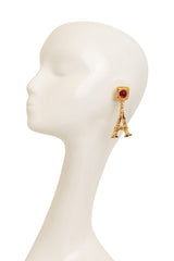 Eiffel Tower Drop Earrings by Hanna Bernhard on mannequin @ Recess LA