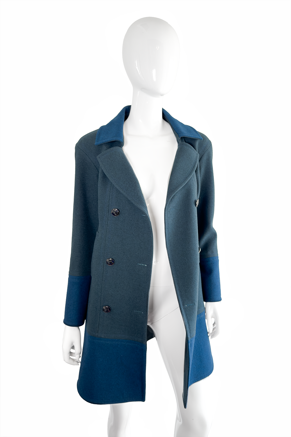 Chanel 2013 F/W Double Breasted Peacoat open front on mannequin @recess la