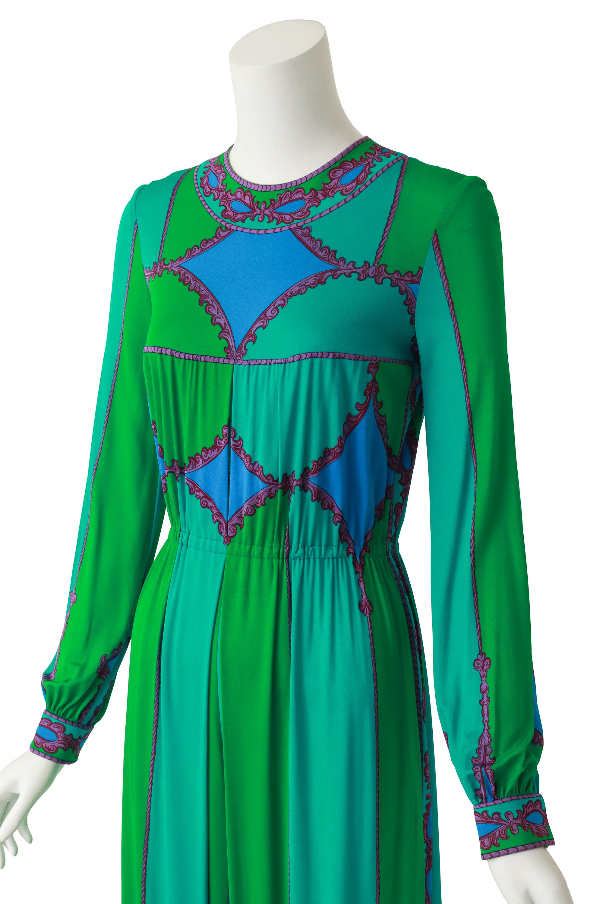 baroque print jumpsuit by Emilio Pucci on mannequin close @ Recess LA