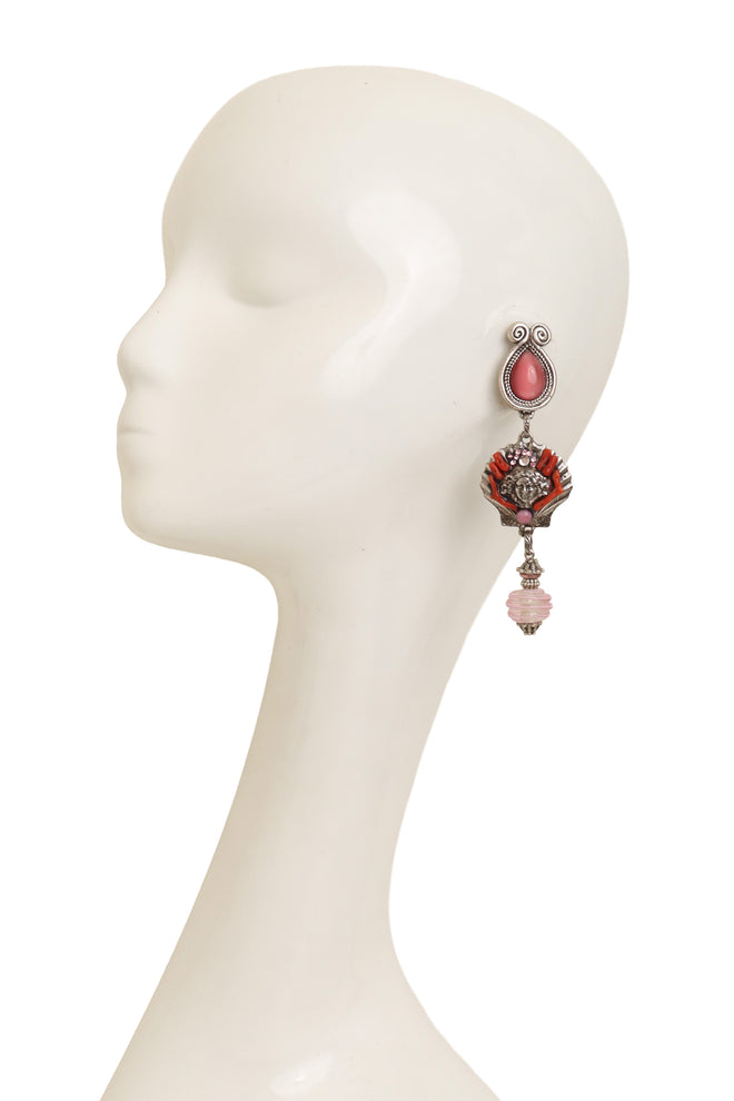 Shell Medusa Drop Earrings by Hanna Bernhard on mannequin @ Recess LA