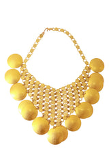 Vintage Metal mesh disc bib necklace @ Recess LA