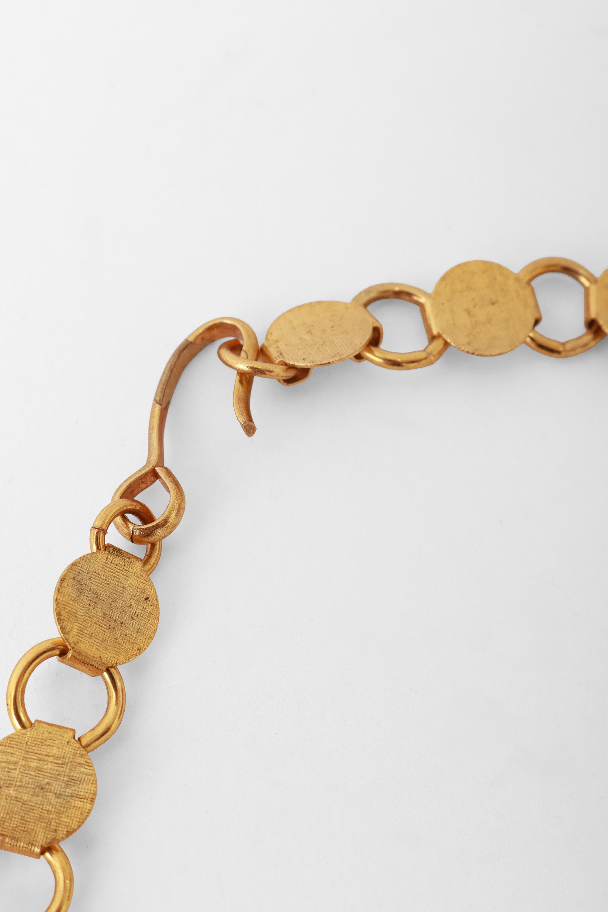 Vintage Metal mesh disc bib necklace Hook Closure  @ Recess LA