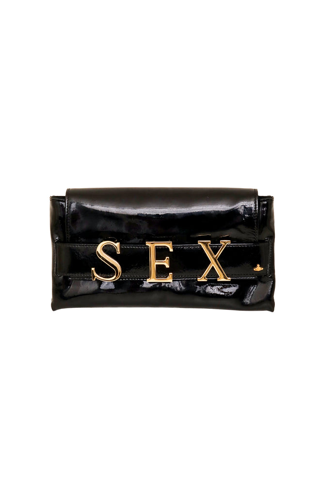 Vivienne Westwood Black Patent leather SEX Clutch @ Recess LA