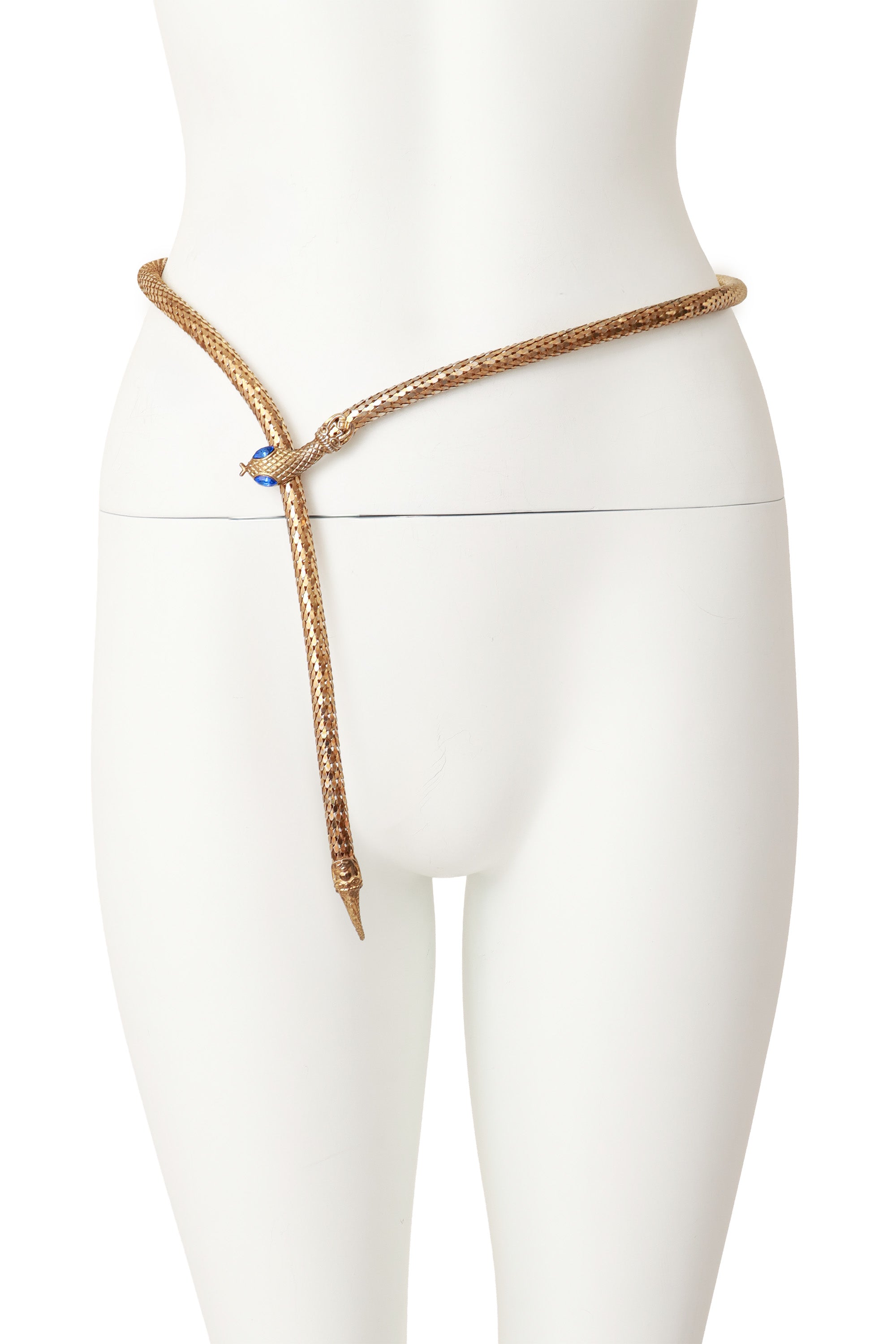 mesh snake belt necklace on mannequin belt @ Recess LA