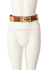 Ostrich Leather Stud Belt on Mannequin @ Recess LA