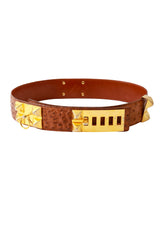 Ostrich Leather Stud Belt @ Recess LA