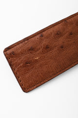 Ostrich Leather Stud Belt Leather End Tip Mark @ Recess LA