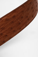 Ostrich Leather Stud Belt Leather Mark @ Recess LA
