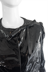 Miu Miu Patent Leather Bow Jacket neck detail on mannequin @recess la