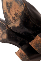 Studded black leather cowboy boots by Susan Bennis Warren Edwards Bottom Close @ Recess LA