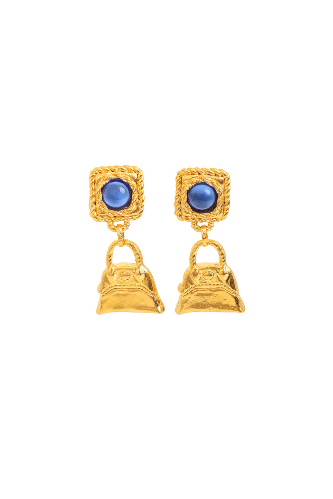 Cabochon Handbag Drop Earrings by Hannah Bernhard @ Recess LA