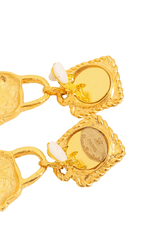 Cabochon Handbag Drop Earrings by Hannah Bernhard close @ Recess LA
