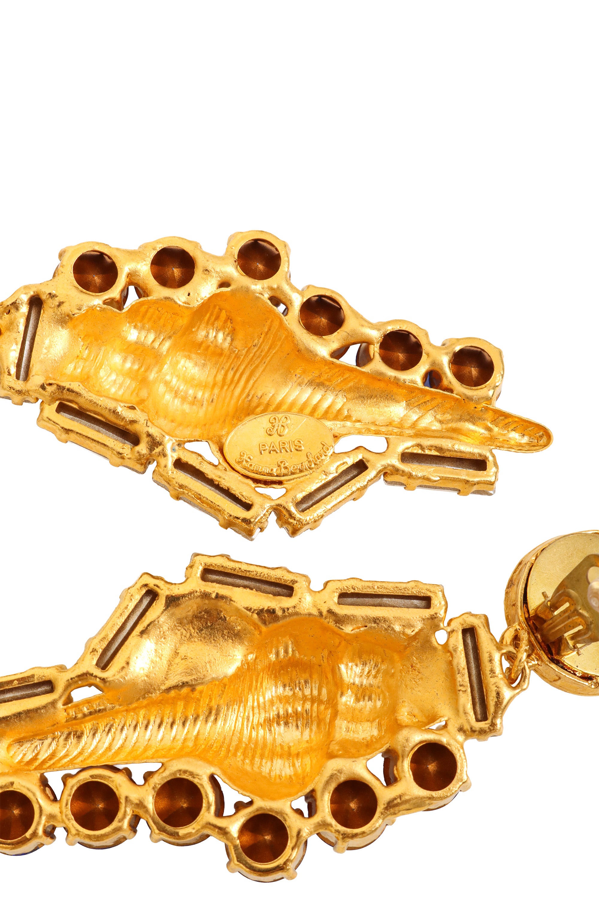 Jeweled Conch Drop Earrings by Hanna Bernhard signature @ Recess LA