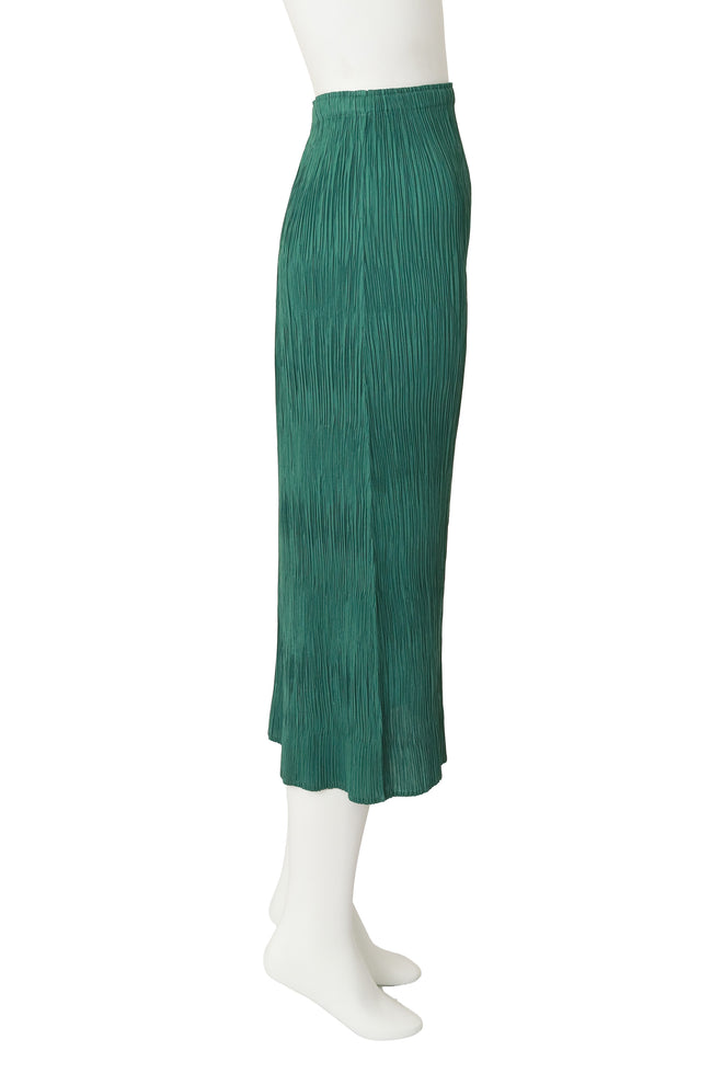 Crinkled pleat taffeta midi skirt by Pleats Please Issey Miyake Side  @ Recess LA