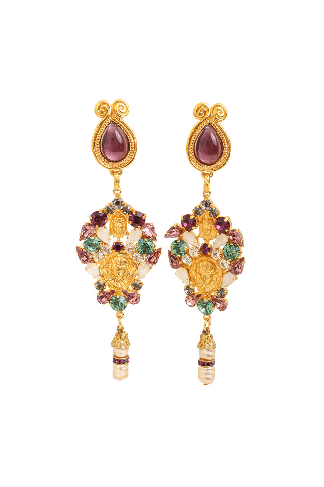 Medusa Pearl Drop Earrings by Hanna Bernhard @ Recess LA