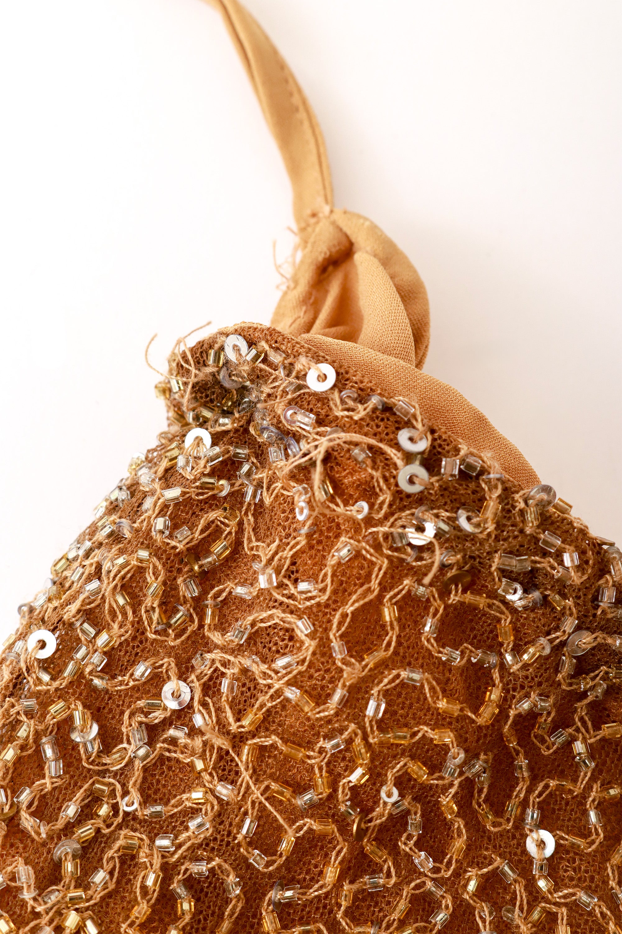 Sequin Waterfall Skirt by Ralph Lauren loose beading @ Recess LA