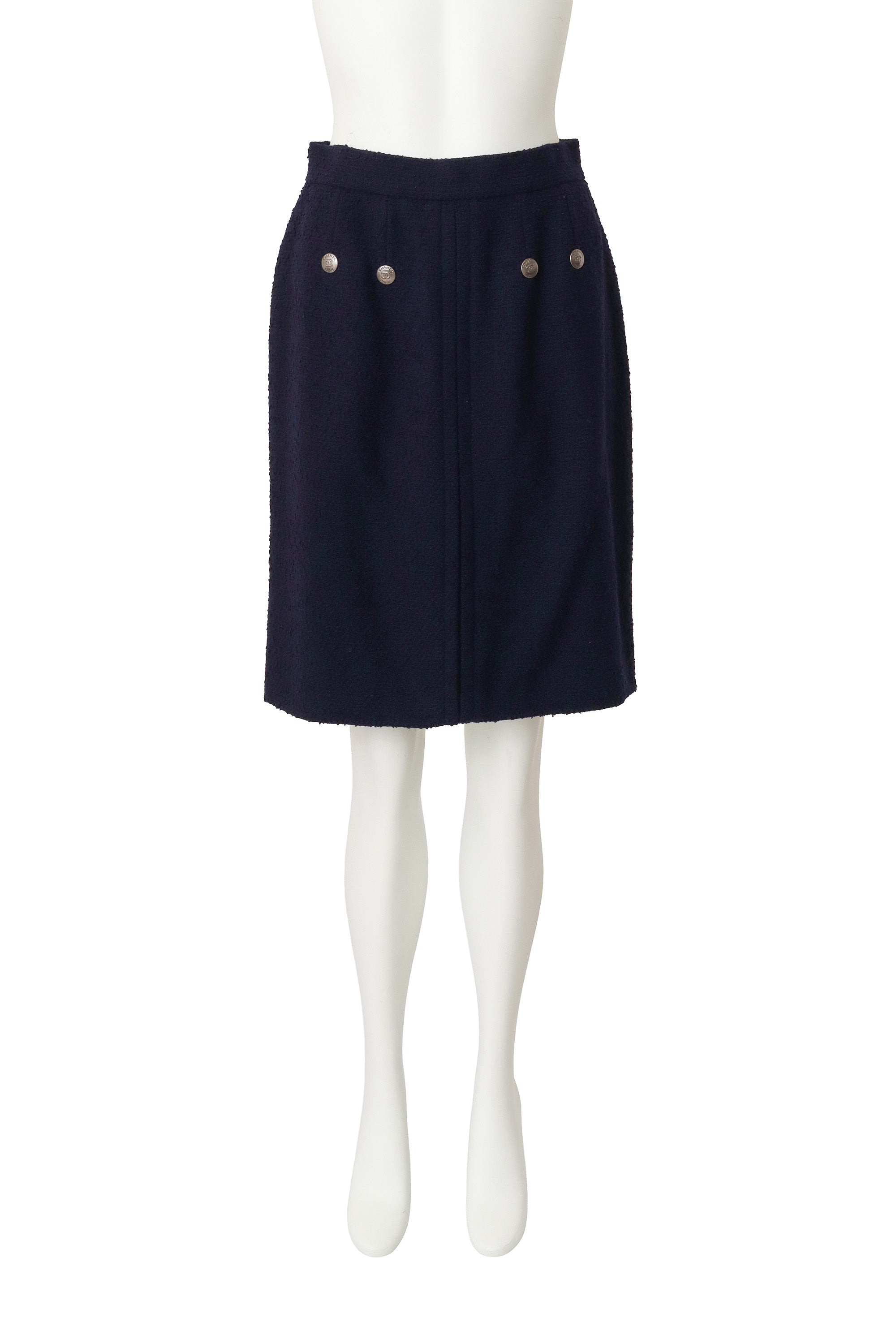 skirt and jacket set by Chanel on mannequin skirt only front @ Recess LA