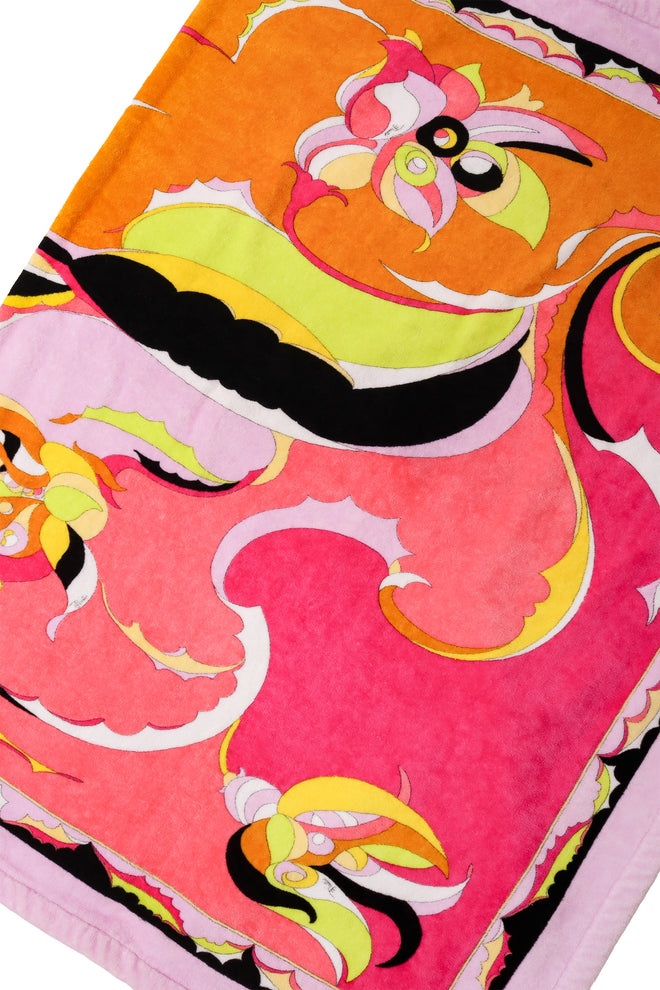 Mod Floral Beach Towel by Pucci print close @ Recess LA