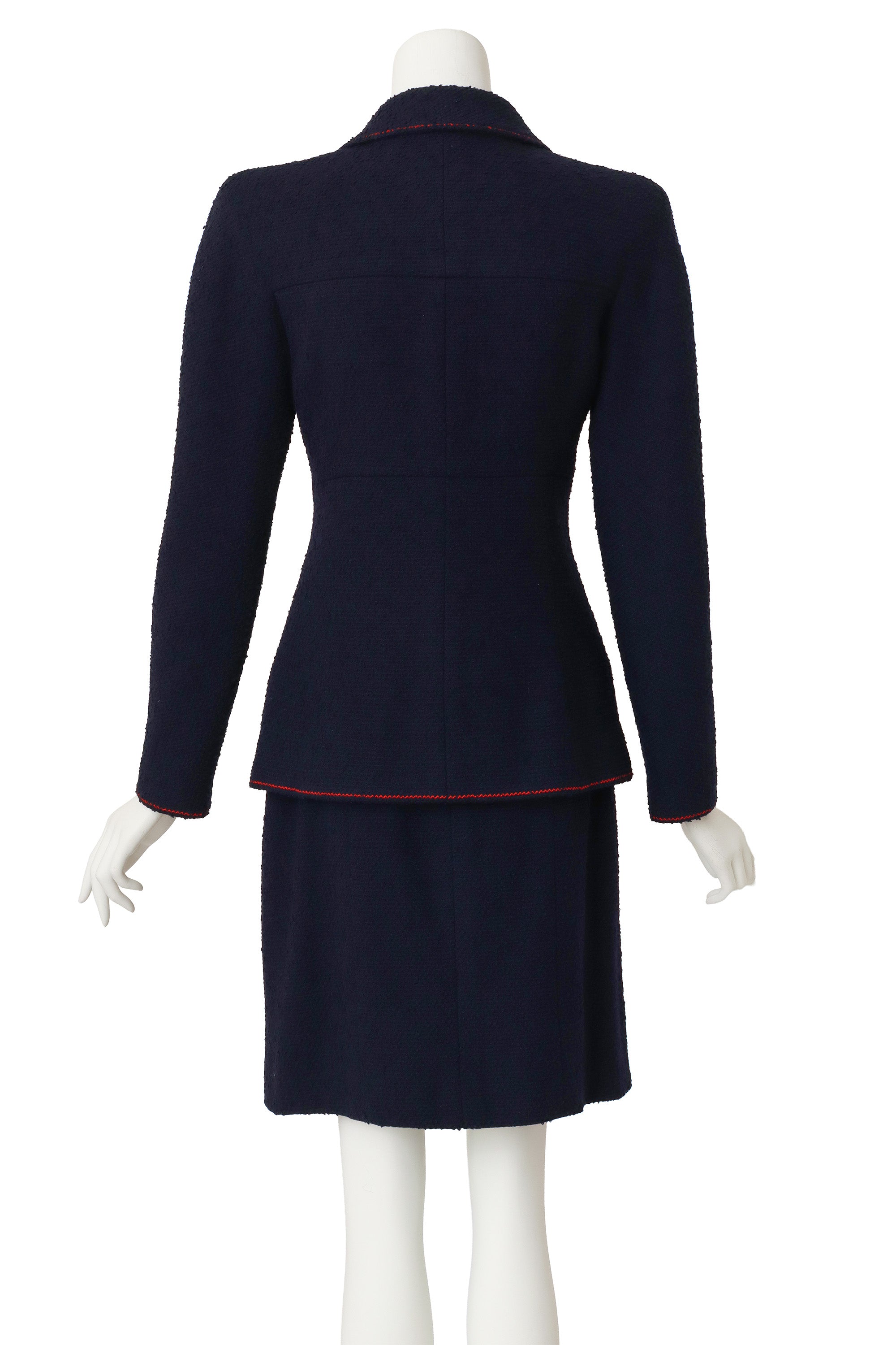 skirt and jacket set by Chanel on mannequin back @ Recess LA