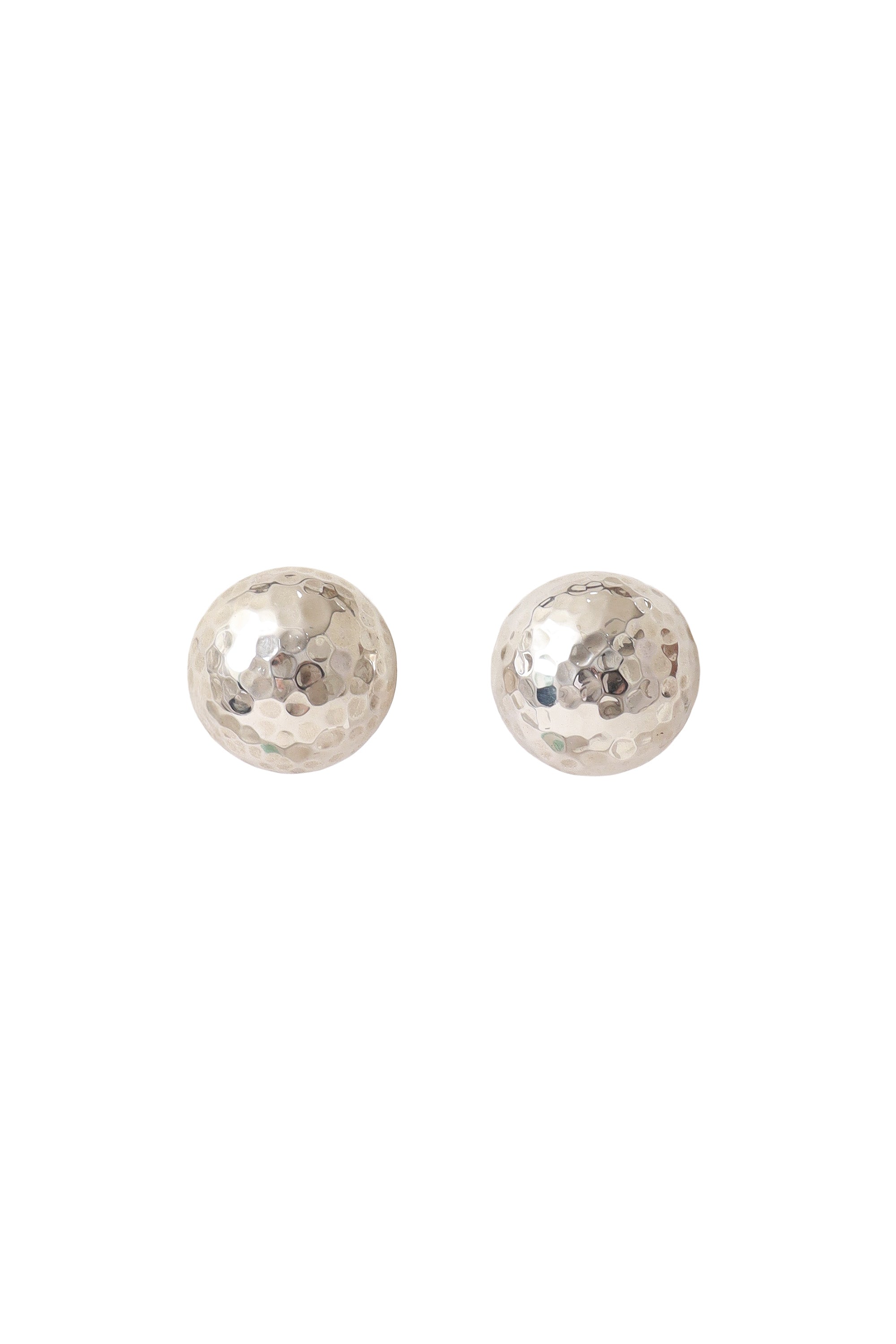 Sterling dome button earrings @ Recess LA
