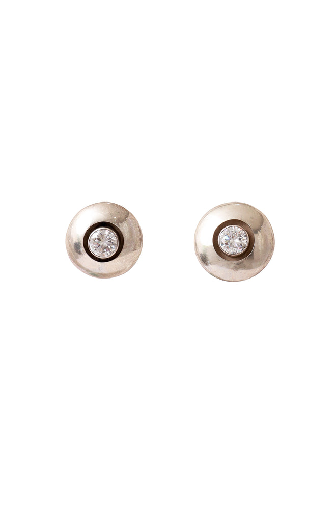 sterling crystal disc earrings @ Recess LA