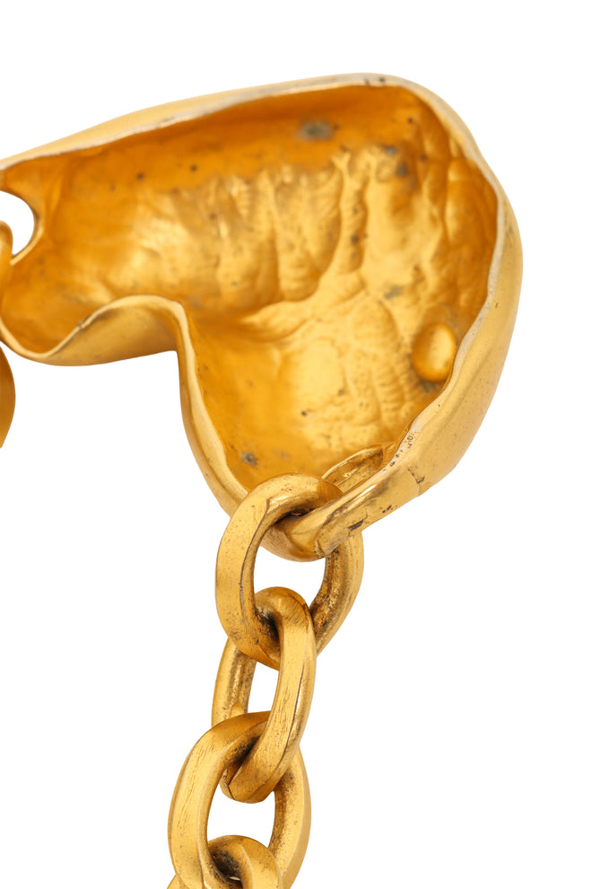 Modernist Abstract Heart Necklace by Morris link tarnish @ Recess LA