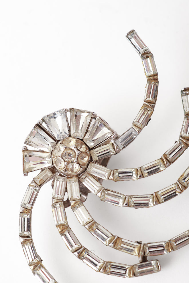 Vintage crystal strand earrings close @ Recess LA