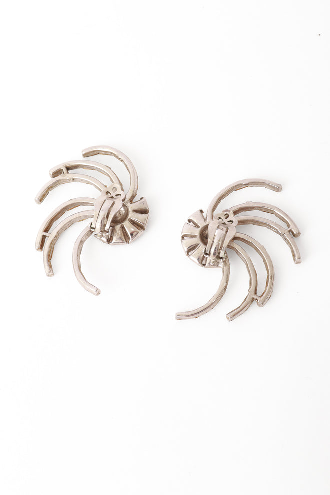 Vintage crystal strand earrings backs @ Recess LA