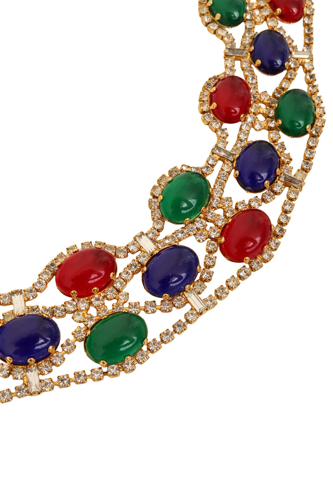 Crystal Wave Cabochon Choker by KJL close @ Recess LA