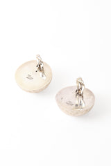 Sterling dome button earrings backs open @ Recess LA