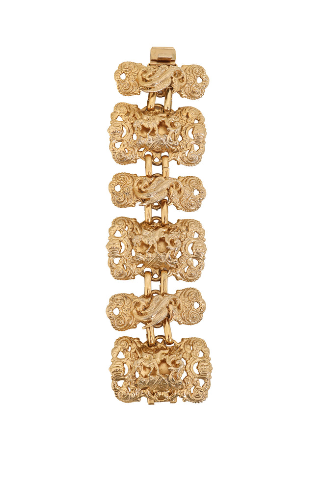 Heraldic Filigree Link Bracelet by Napier @ Recess LA