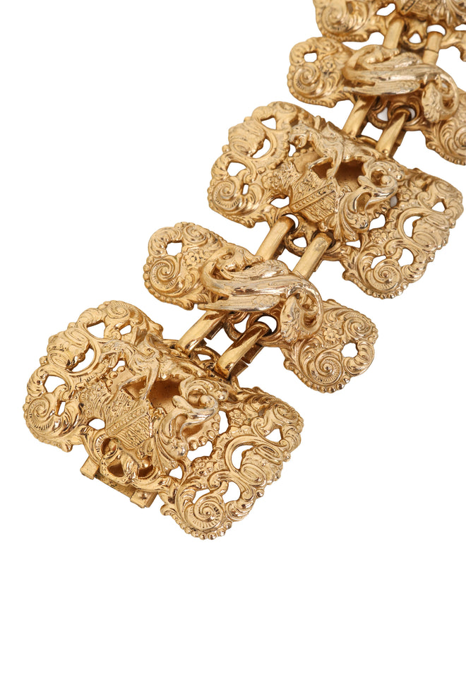 Heraldic Filigree Link Bracelet by Napier close @ Recess LA
