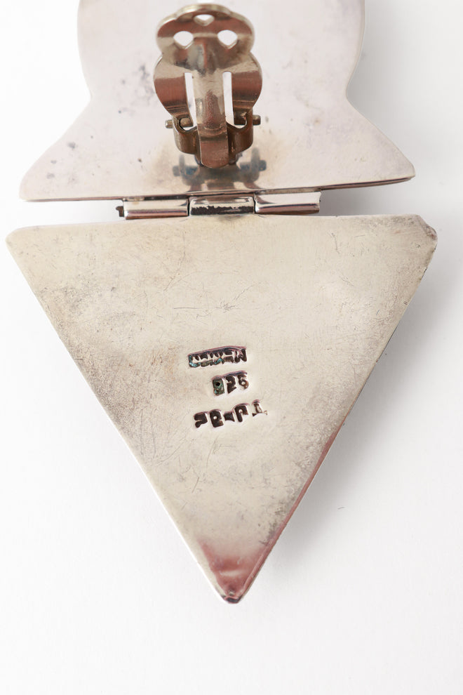 sterling point drop earrings stamp @ Recess LA