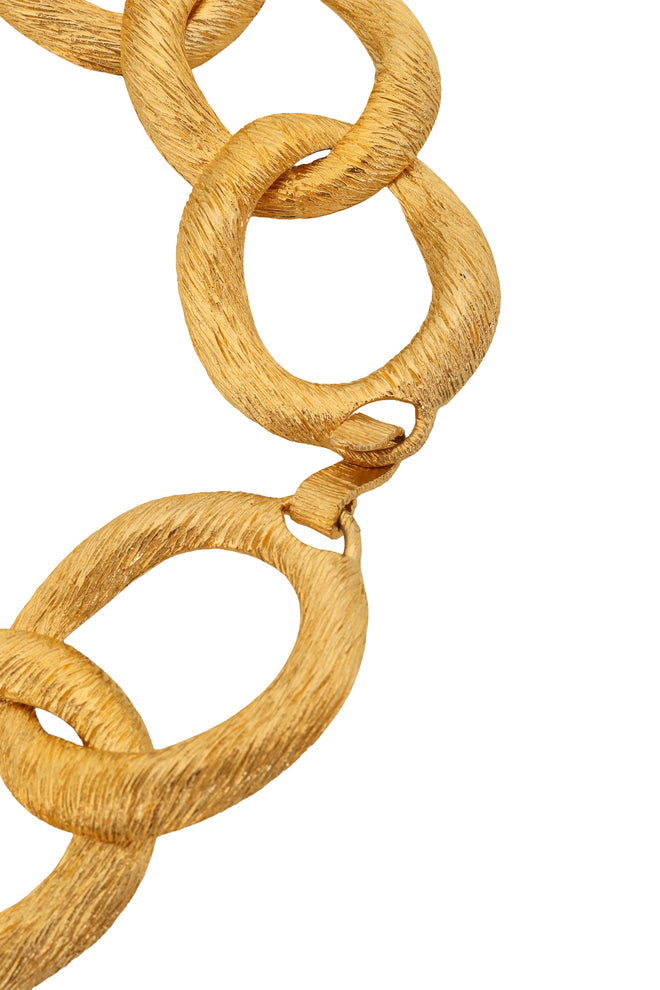Vintage Brushed Organic Hoop Necklace clasp @ Recess LA