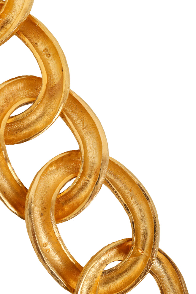 Vintage Brushed Organic Hoop Necklace etching @ Recess LA