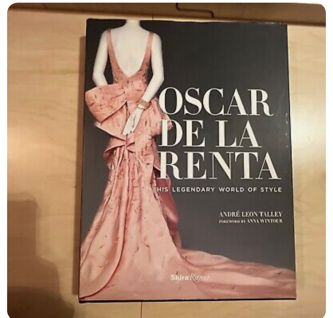 Hourglass gown by Oscar De la Renta cover of fashion book @recessla