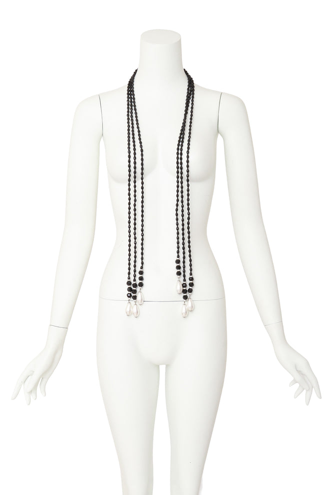Beaded lariat by Moans on mannequin @ Recess LA