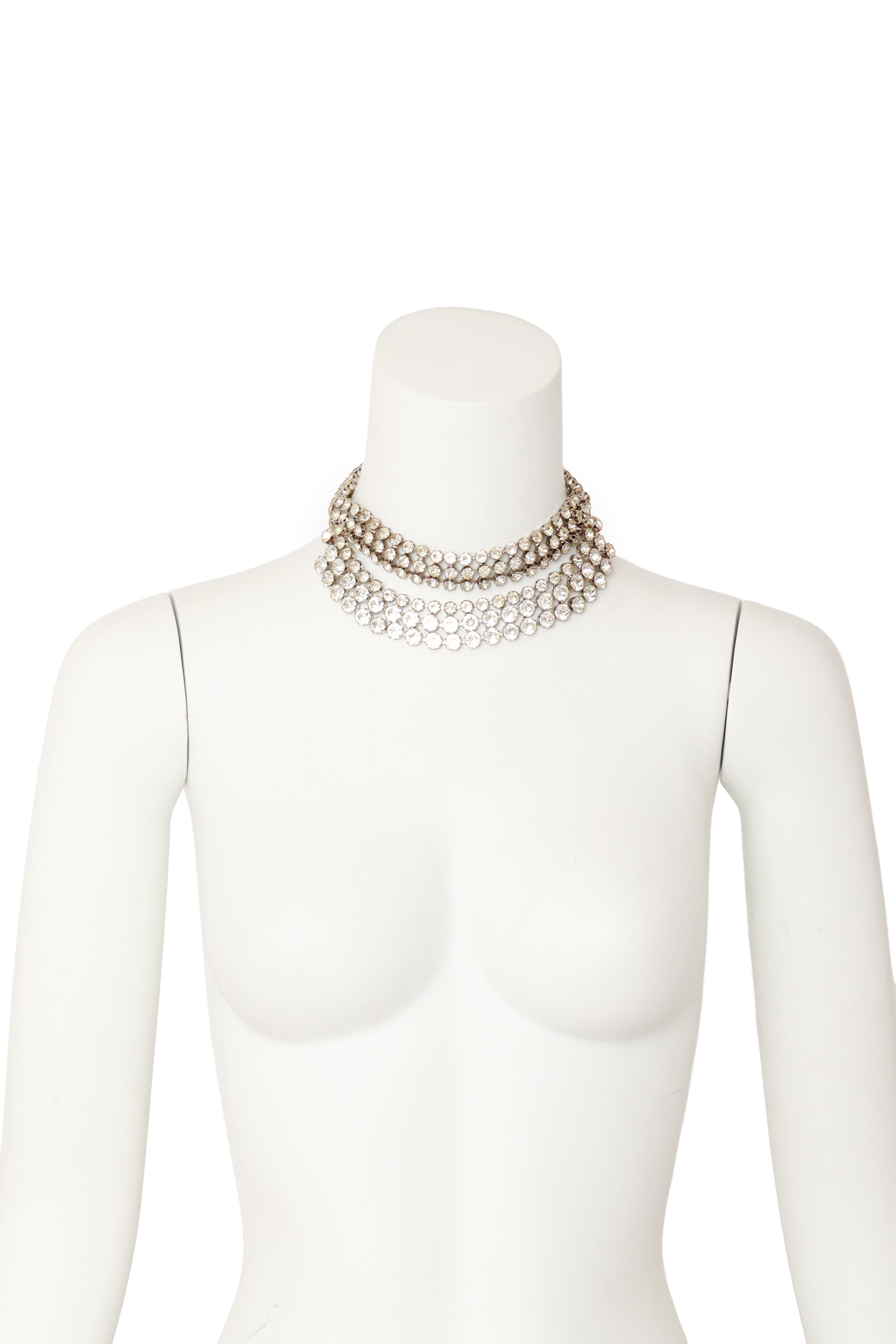 Draped Crystal Collar by Weiss on mannequin @ Recess LA