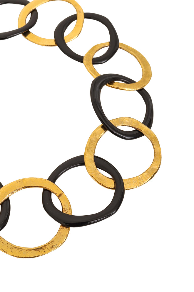 Organic Mixed Ring Link Necklace by Cécile Jeanne close @ Recess LA