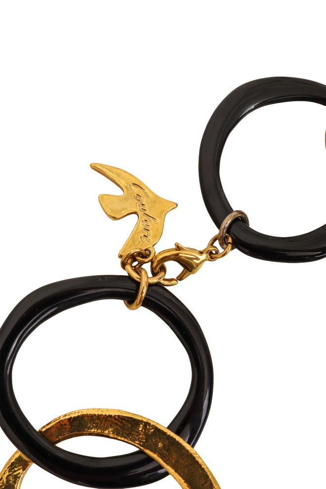Organic Mixed Ring Link Necklace by Cécile Jeanne couture signature @ Recess LA