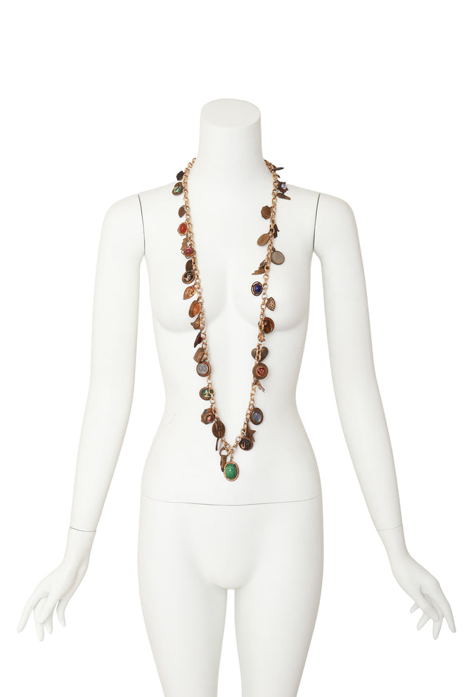 Charm chain necklace on mannequin long @ Recess LA
