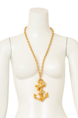 Vintage Escada Pearl Anchor Pendant Necklace on mannequin @ Recess LA