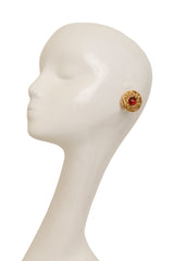 Gripoix Filigree Disc Earrings by Chanel on mannequin @ Recess LA