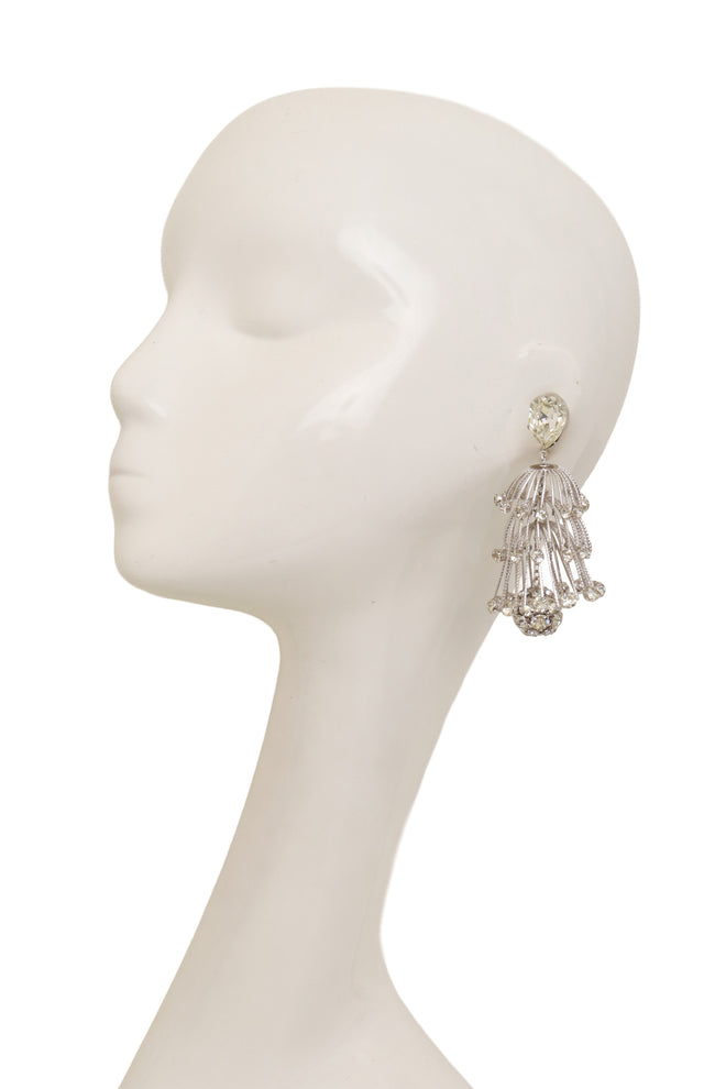 Birdcage Waterfall Earrings by Napier on mannequin @ Recess LA