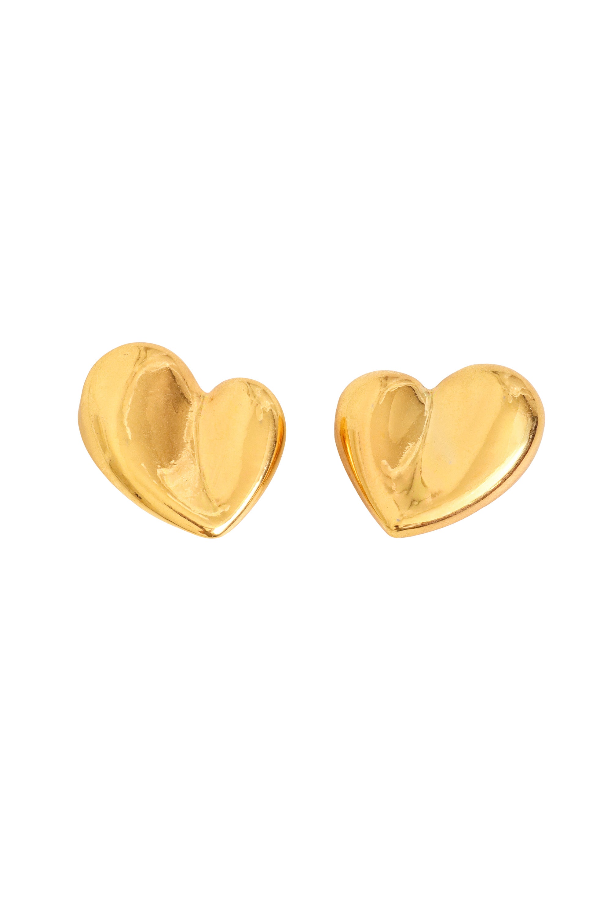 Sculptural High-Shine Heart Earrings by Christian Lacroix @ Recess LA