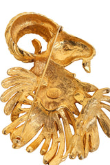 Vintage Pauline Rader Ram Enamel Brooch signature @ Recess LA