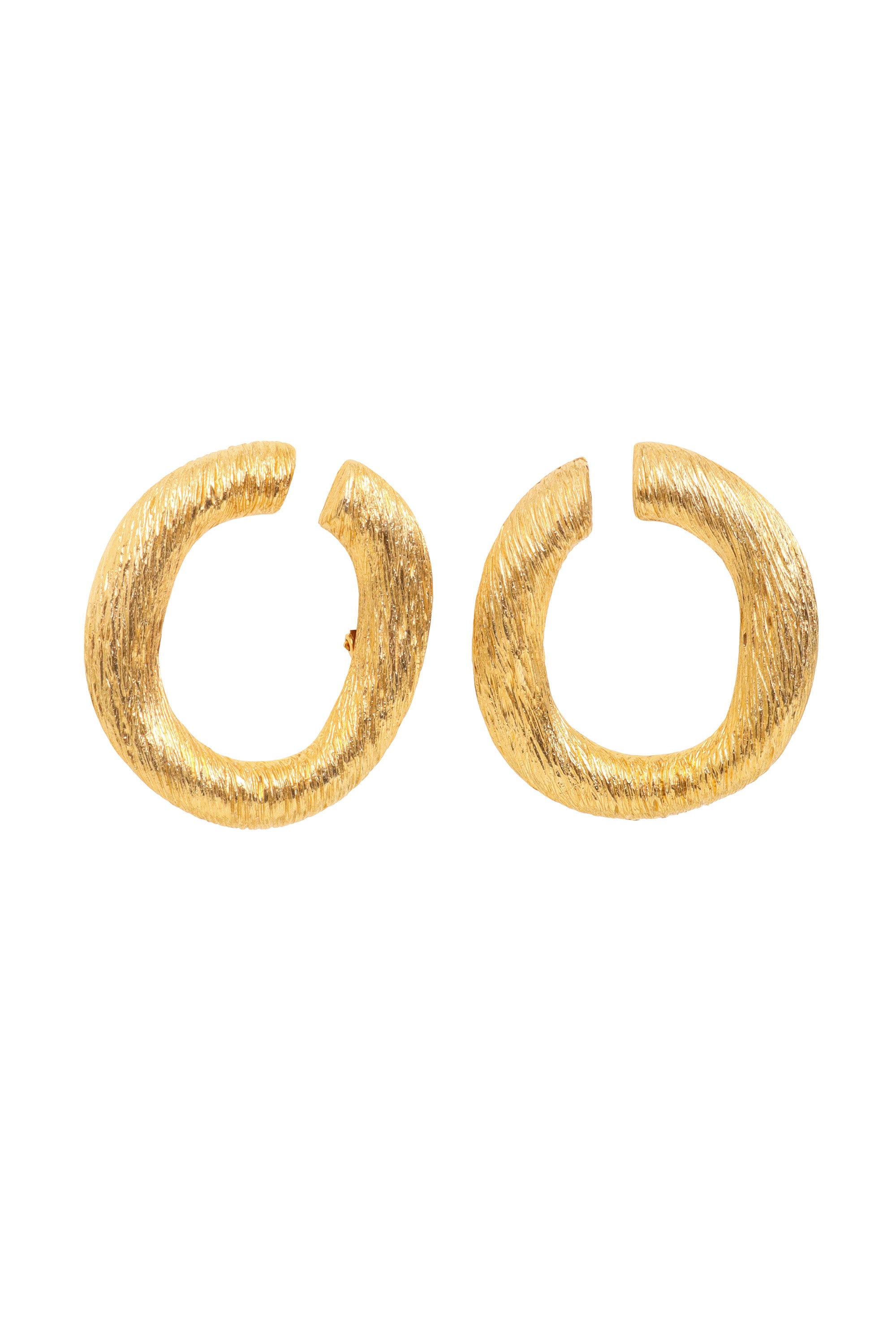 Brushed Organic Hoop Earrings @ Recess LA