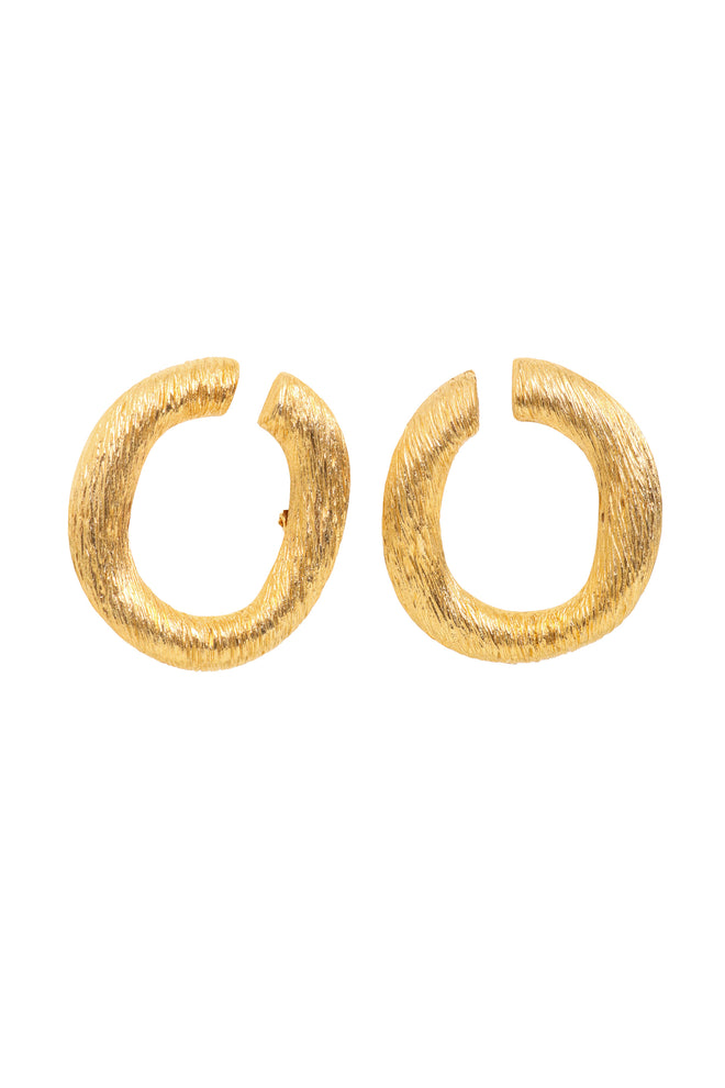 Brushed Organic Hoop Earrings @ Recess LA