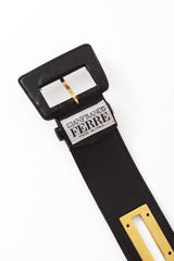 Reptile Gold Cutout Belt by Gianfranco Ferre label @ Recess LA