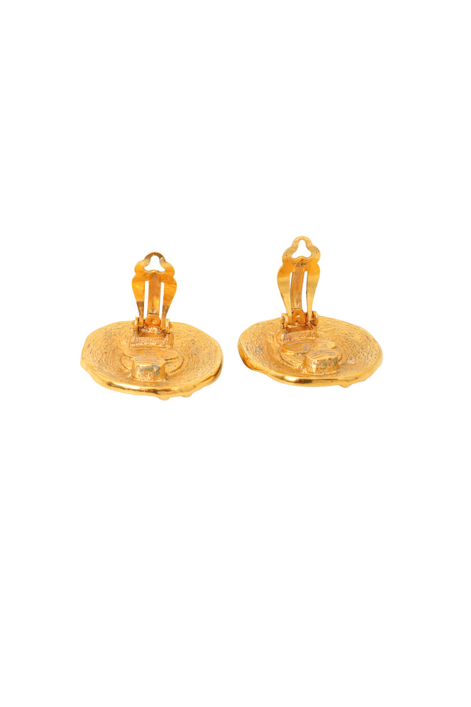 Gripoix Filigree Disc Earrings by Chanel backs open @ Recess LA